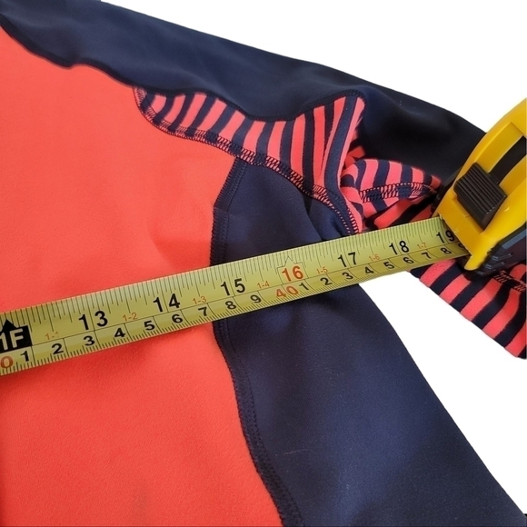 𝅺lululemon UTurn Navy Blue and Orange Women Half Zip Running  Long Sleeve Top - Picture 6 of 7